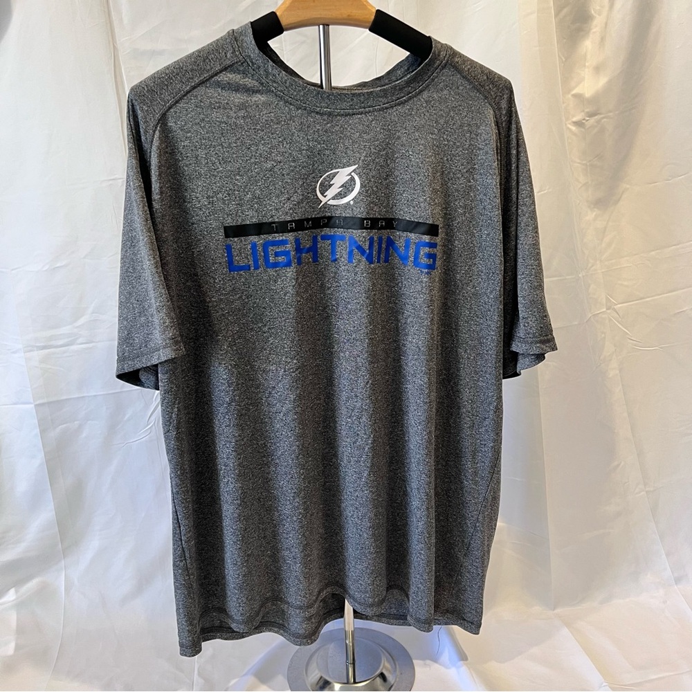 Tampa Bay Lightning Performance T Shirt XL Gray NHL Hockey Athletic